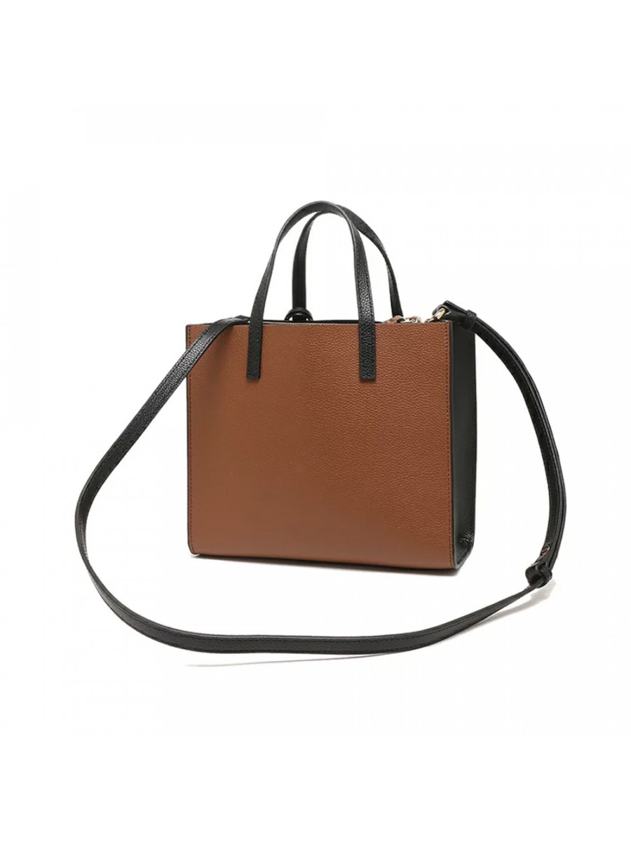 СУМКА MARC JACOBS THE MINI GRIND COLORBLOCK TOTE BAG CHOCOLATE TRUFFLE