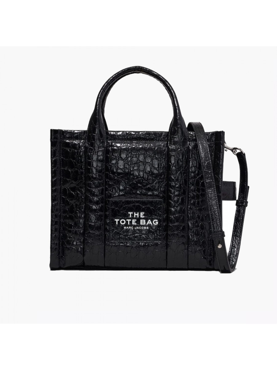 СУМКА MARC JACOBS THE MEDIUM CROC-EMBOSSED TOTE BAG BLACK Marc Jacobs