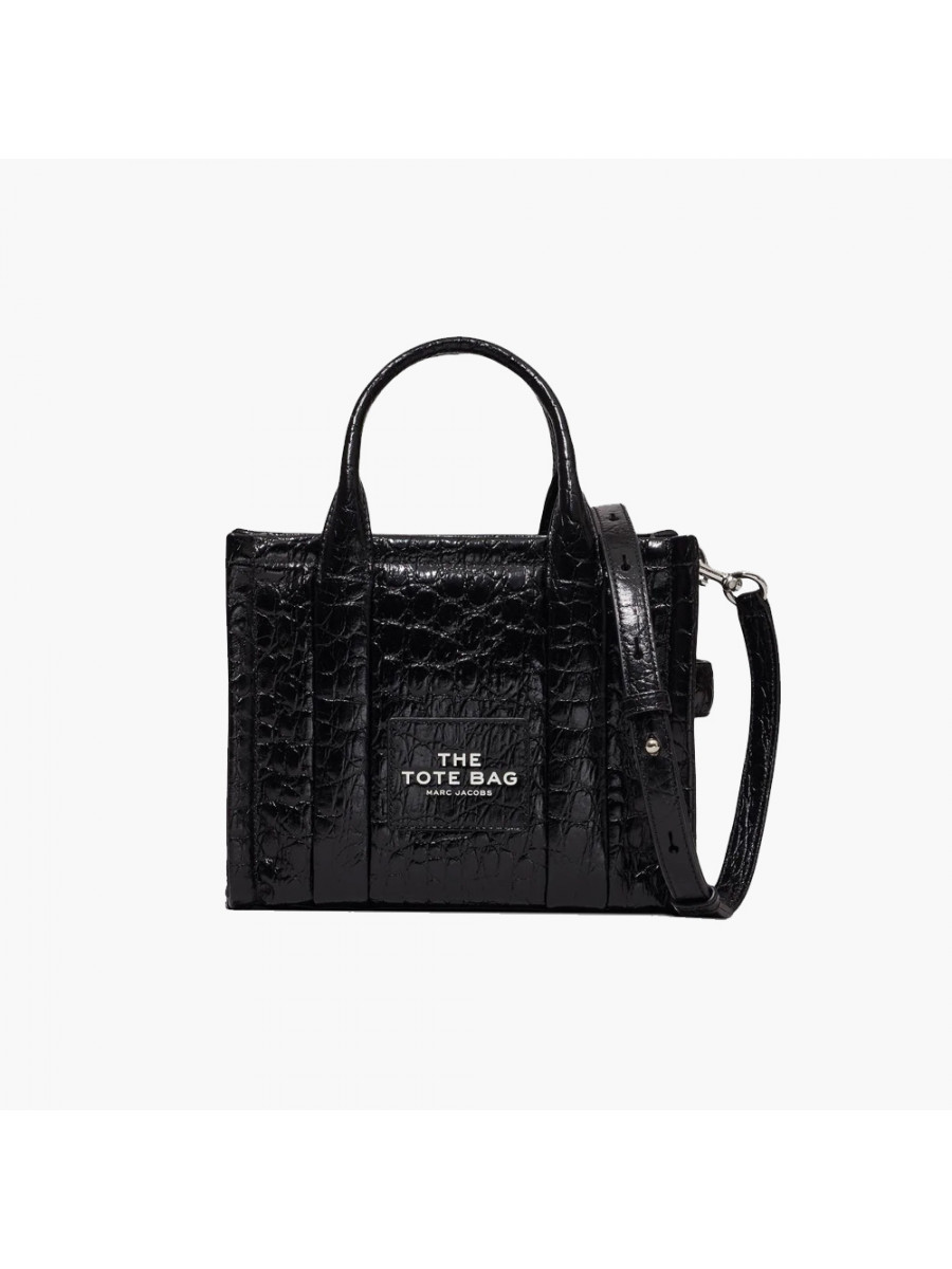 СУМКА MARC JACOBS THE SMALL CROC-EMBOSSED TOTE BAG BLACK